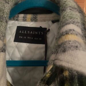 AllSaints Plaid Coat